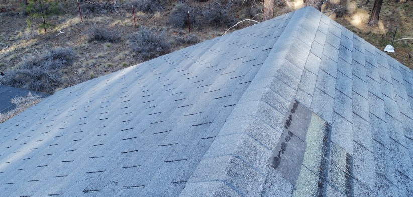 Drone photo of a residential roof in Central Oregon